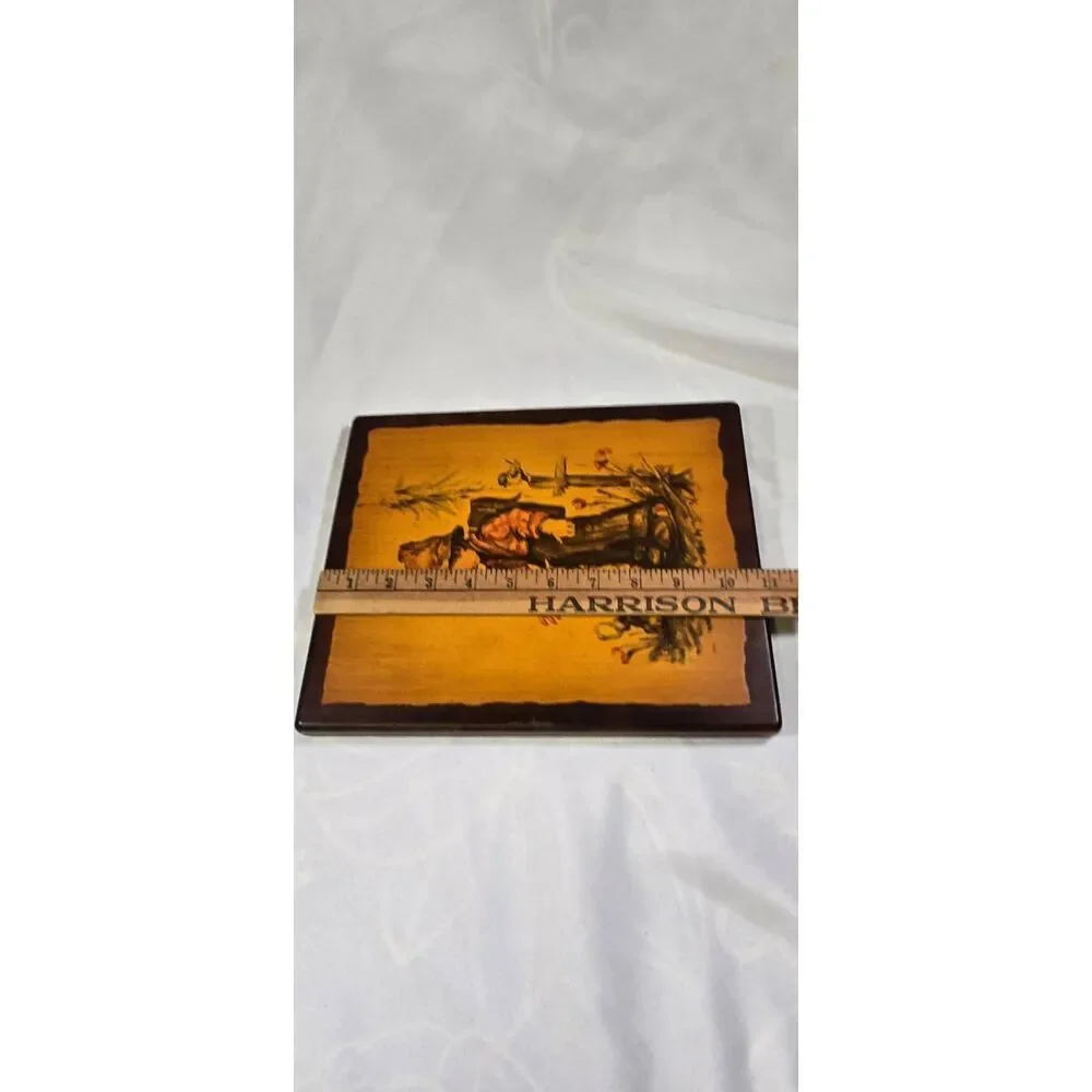 Vintage M.I. Hummel Wood Wall Plaque Playmates